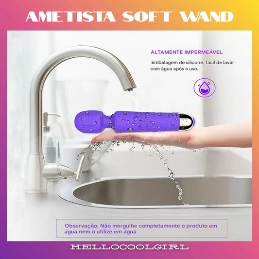 oAmetista Soft Wand Design Impermeável e Fácil de Limpar Silicone Seguro Prazer