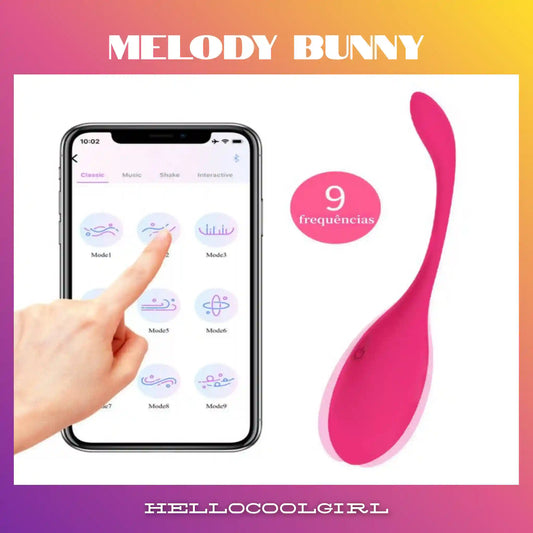 Melody Bunny 9 Frequências de Vibração App Interactive Rosa Brasil Prazer Remessa Conforme