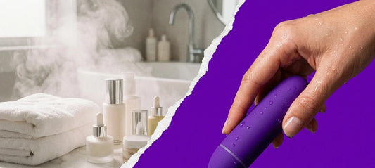 Ritual de Everything Shower com estimulador íntimo à prova d’água, autocuidado feminino no banheiro, tecnologia IPX7