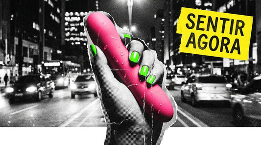 Massageador íntimo rosa silencioso sobre superfície clara, ideal para apartamento, autocuidado feminino