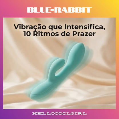 Blue Velvet Rabbit Vibração Dupla Ponto G e Clitóris 10 Modos Remessa Conforme