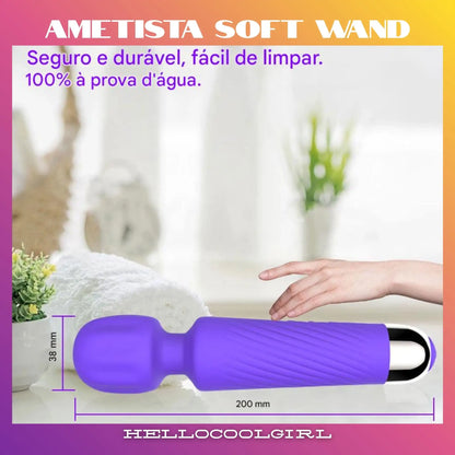 Ametista Soft Wand Tamanho 200mm por 38mm Ergonômico Roxo Brasil