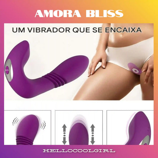 Amora Bliss vibrador flexível com textura sensorial roxo PIX.