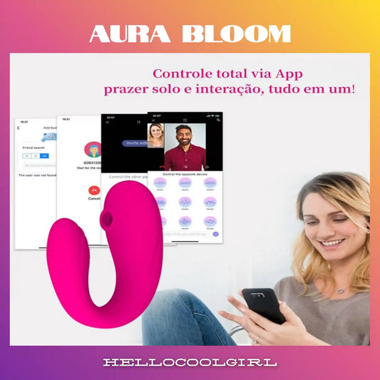 Aura Bloom Controle Remoto App Vídeo Interativo Rosa Brasil Prazer PIX