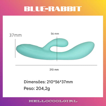 Blue Velvet Rabbit Comprimento 210mm Peso 204.2g Carregamento DC Seguro