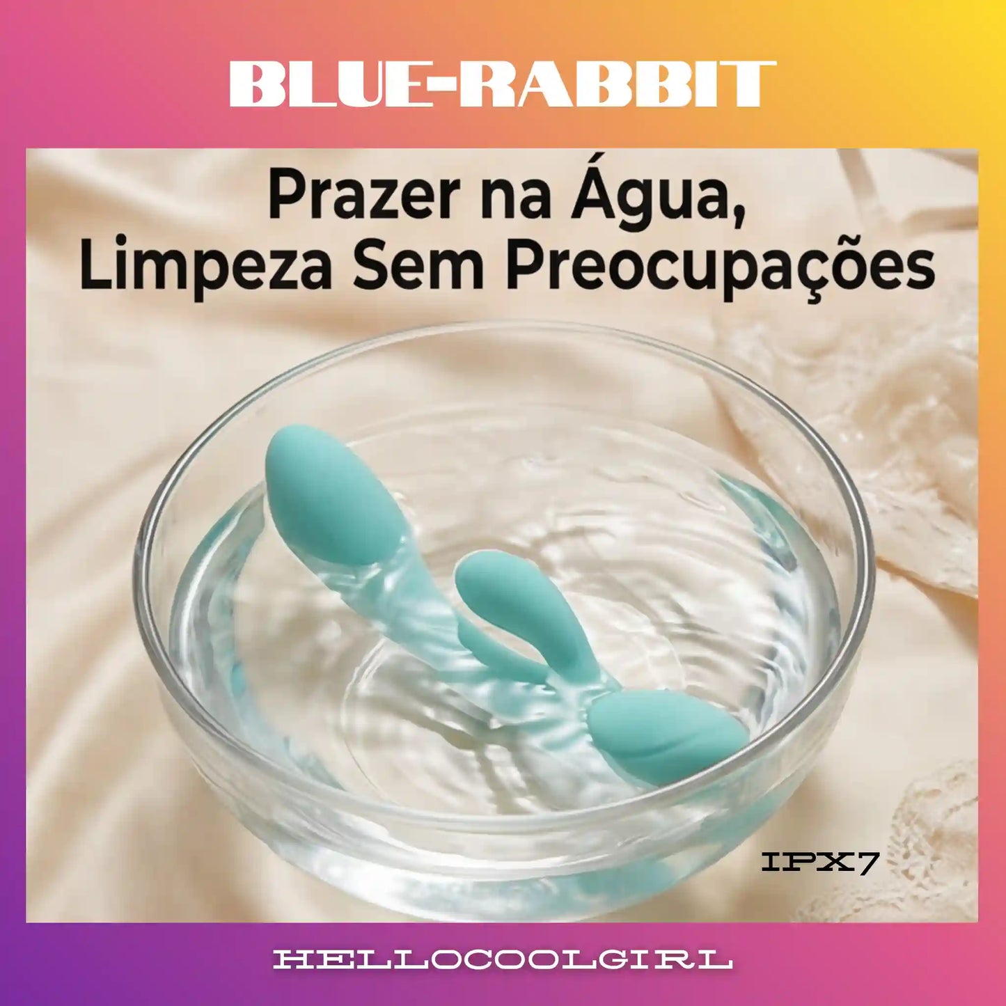 Blue Velvet Rabbit Vibrador à Prova d'Água Design Ergonômico Luxo Intimo
