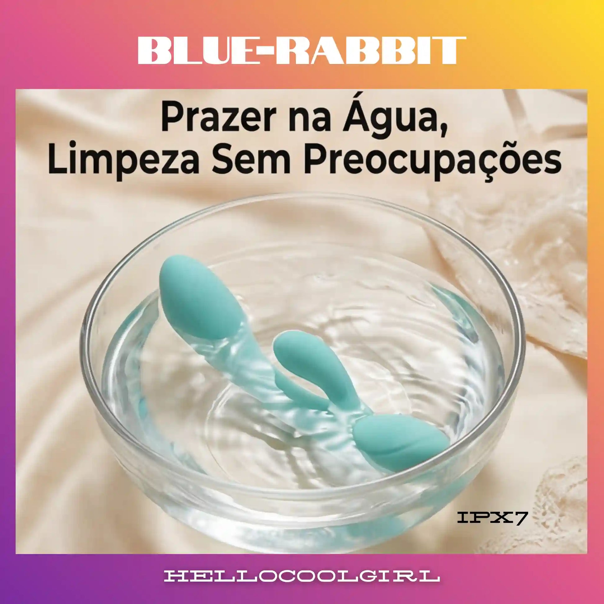 Blue Velvet Rabbit Vibrador à Prova d'Água Design Ergonômico Luxo Intimo