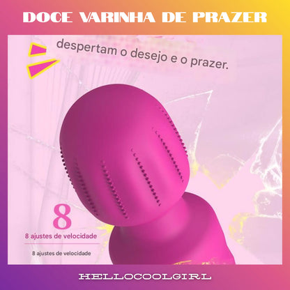 Doce Varinha de Prazer com 20 modos de vibração e 8 velocidades rosa Brasil