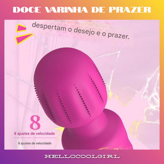 Doce Varinha de Prazer com 20 modos de vibração e 8 velocidades rosa Brasil