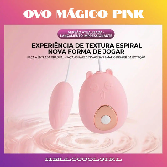 Ovo Mágico Pink: 12 Modos de Vibração, Textura Espiral e Silencioso