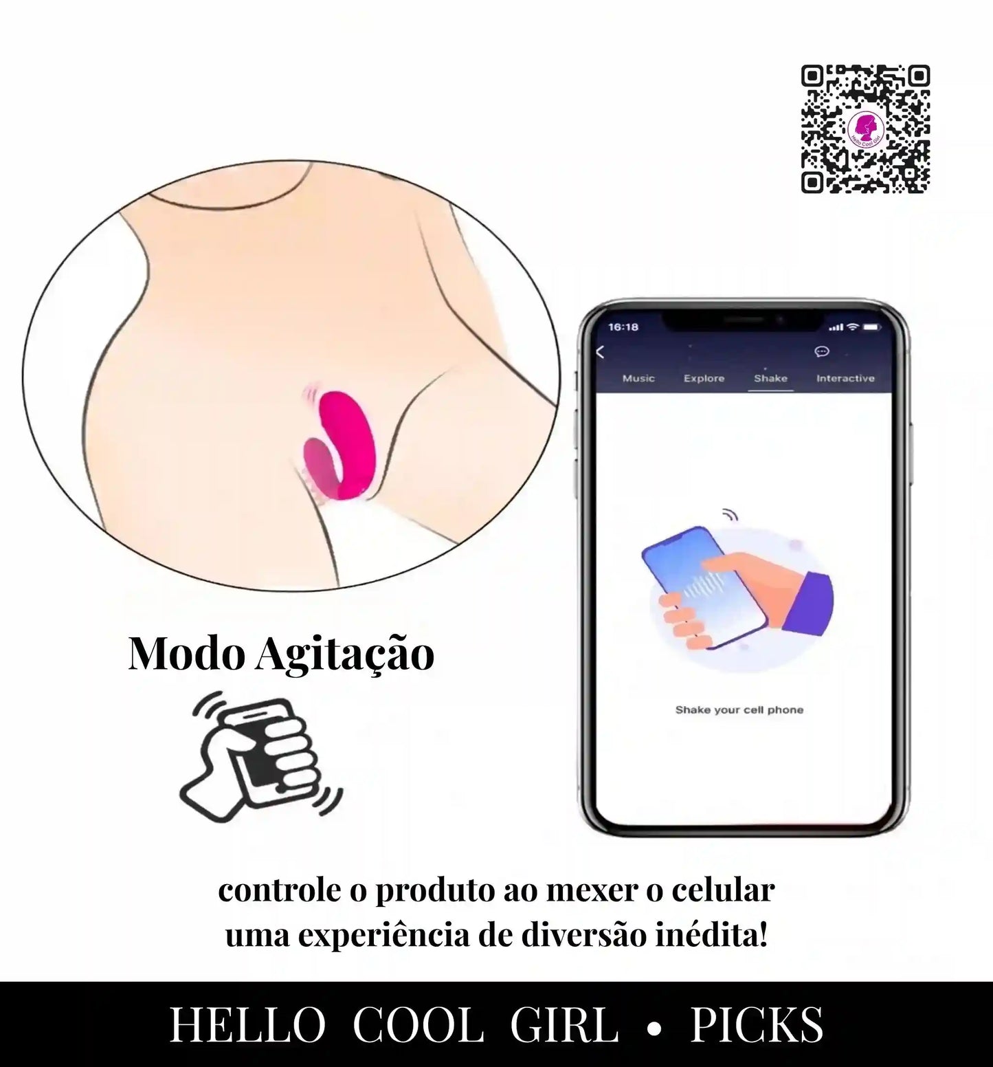 Aura Bloom tecnologia shake control para diversão interativa.