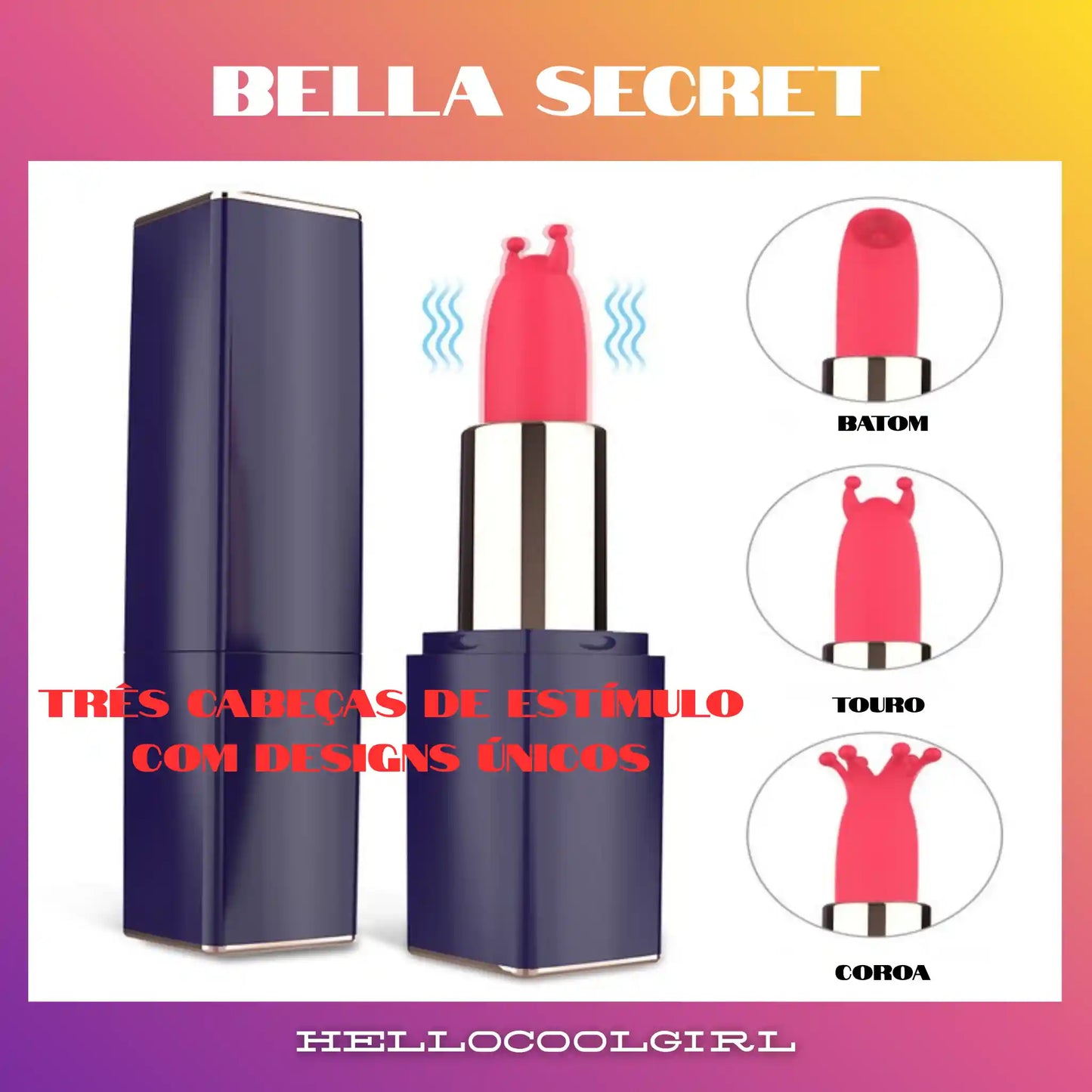 BellaSecret com capas de silicone formato coroa e touro ergonômico. Certificação e Remessa Conforme.