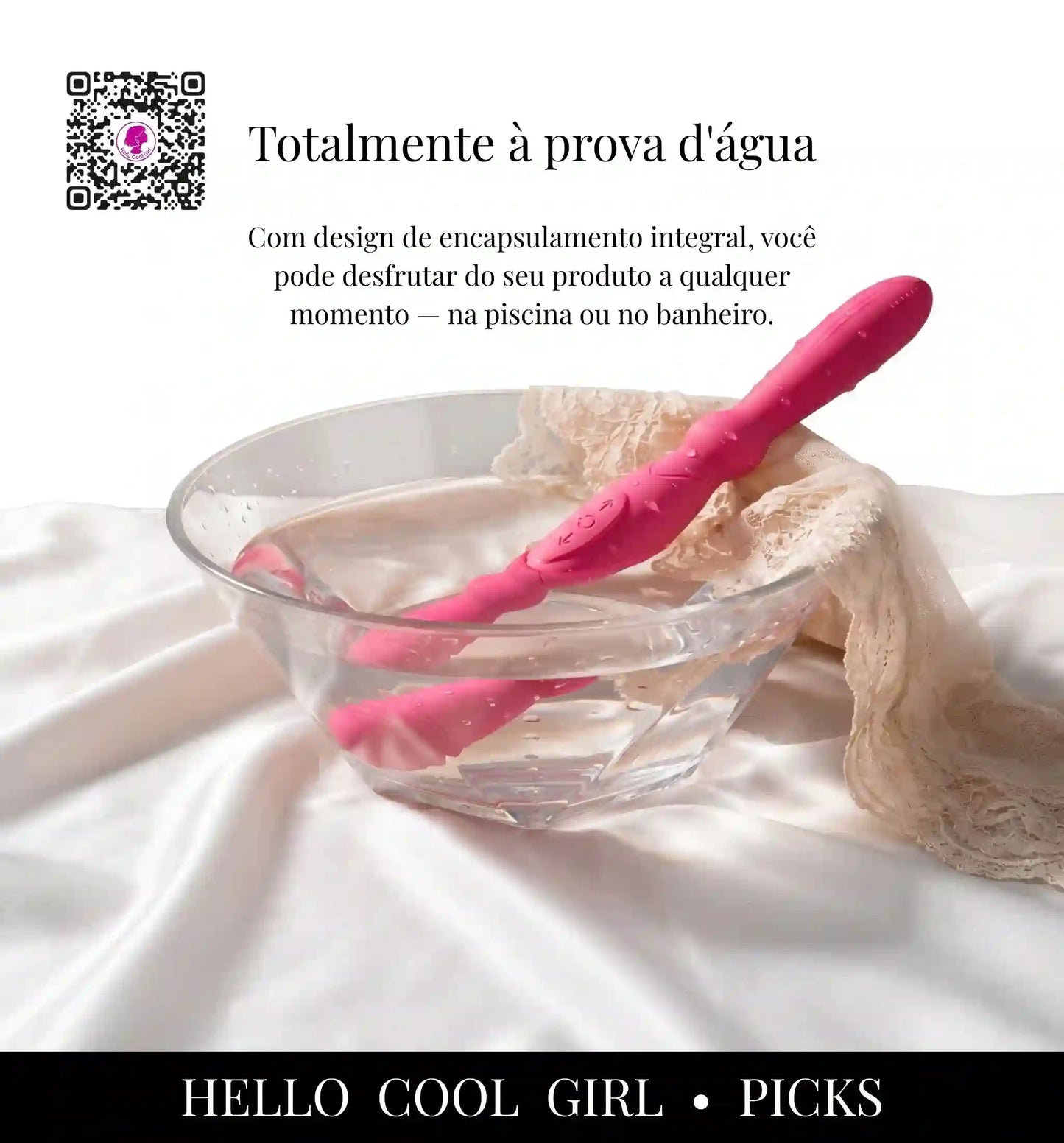 DuoTouch vibrador à prova d'água perfeito para uso seguro na banheira ou chuveiro com higiene total.