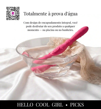 DuoTouch vibrador à prova d'água perfeito para uso seguro na banheira ou chuveiro com higiene total.