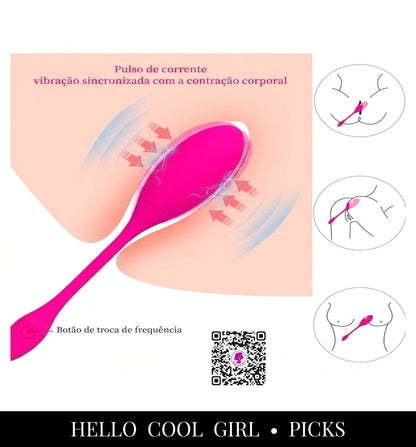 Melody Bunny com pulso de corrente para contração muscular profunda.