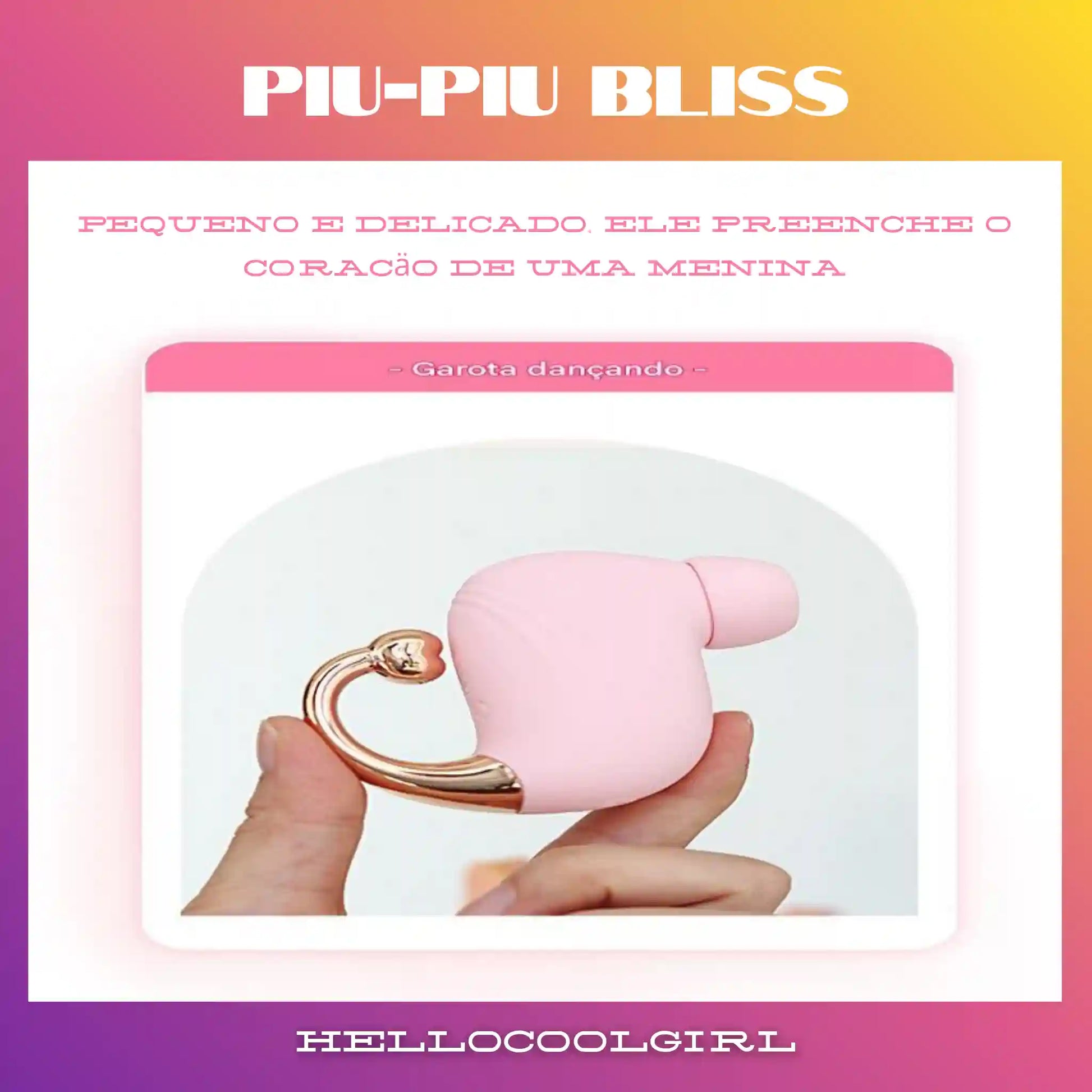Mini vibrador Piu-Piu Bliss discreto e portátil para viagens.
