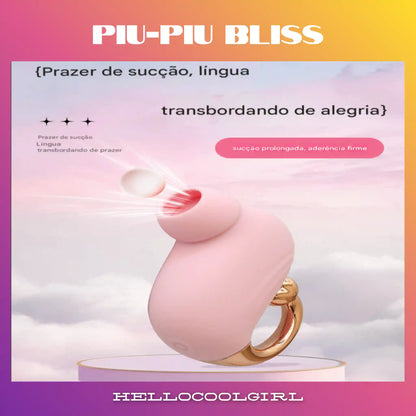Piu-Piu Bliss com tecnologia de sucção oral intensa e pulsos de ar.