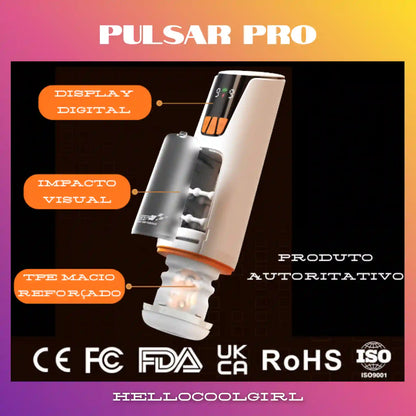 HelloCoolGirl Pulsar Pro com certificação FDA e RoHS ideal para uso seguro no Brasil. Produto com Remessa Conforme garantida.