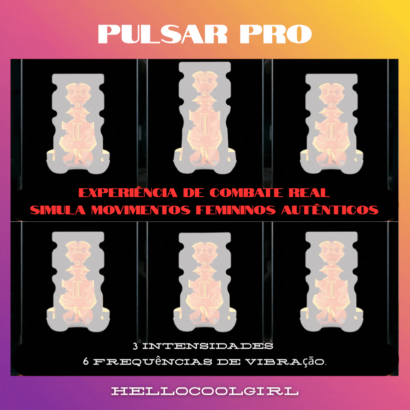 HelloCoolGirl Pulsar Pro simulando movimentos reais com tecnologia de pistão duplo para experiência imersiva no Brasil.