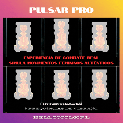 HelloCoolGirl Pulsar Pro simulando movimentos reais com tecnologia de pistão duplo para experiência imersiva no Brasil.