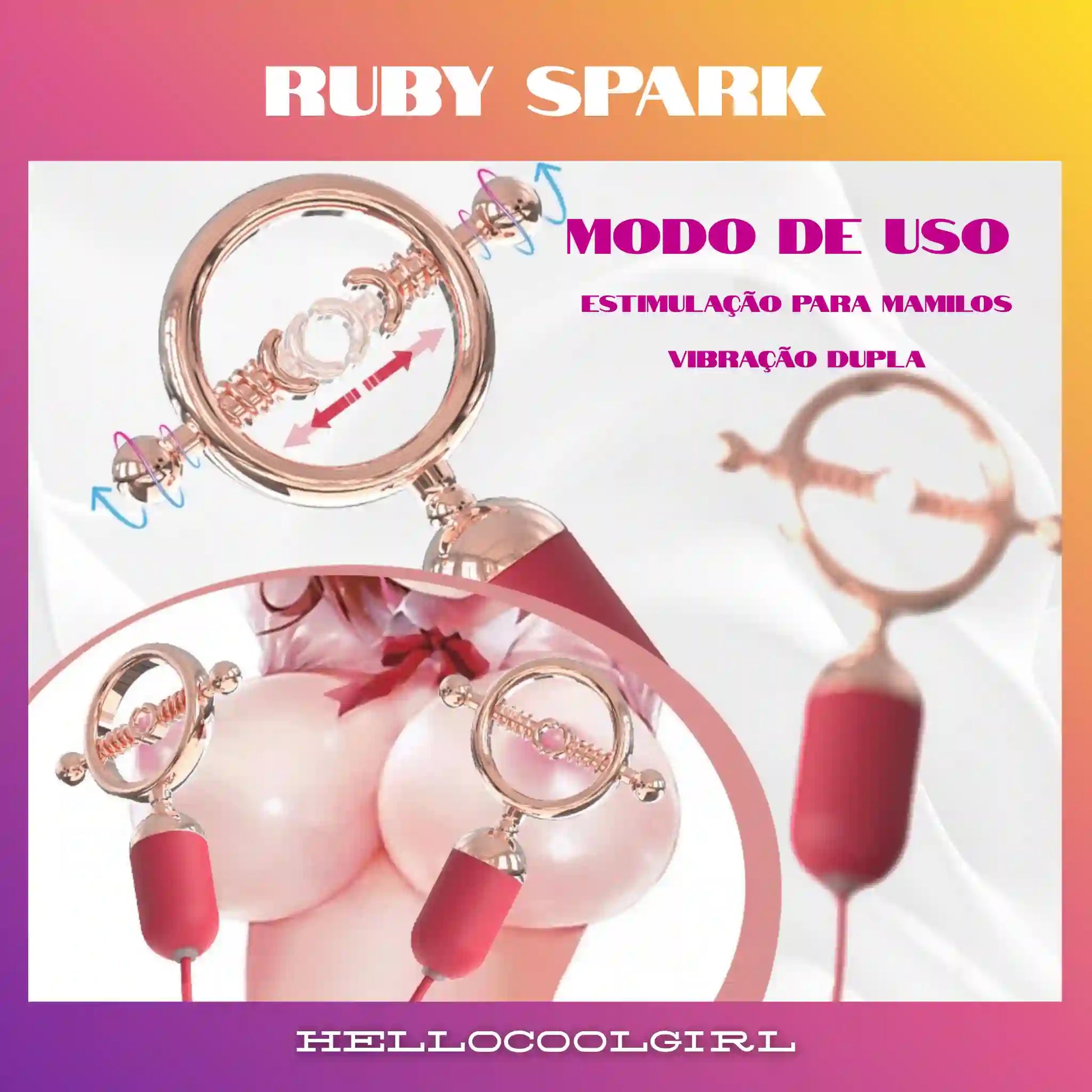 Mecanismo de ajuste por parafuso do Ruby Spark para controle de intensidade.