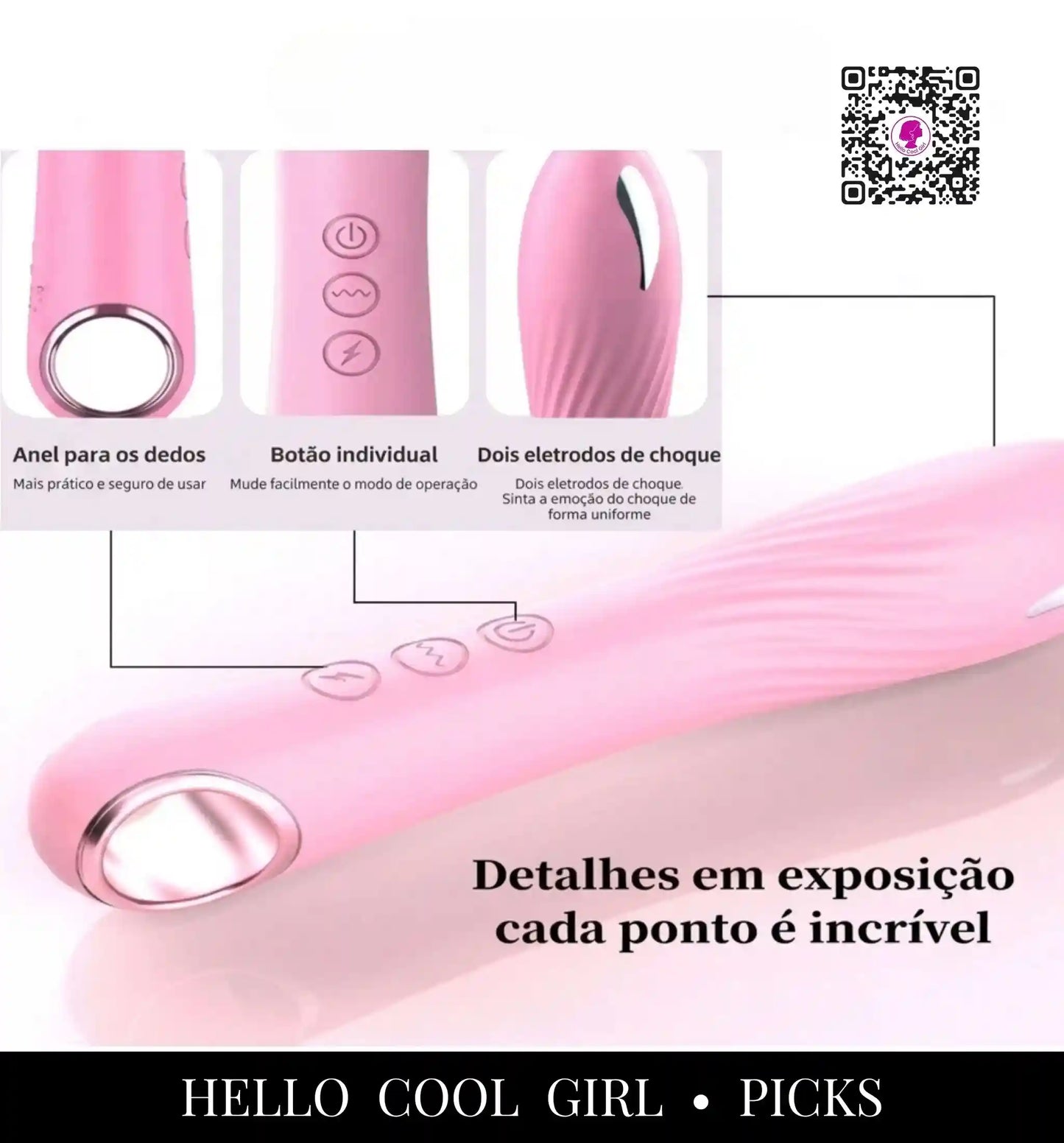 SilkRose detalhes de luxo com eletrodos de choque seguro e higiênico no Brasil. Certificação e Remessa Conforme.