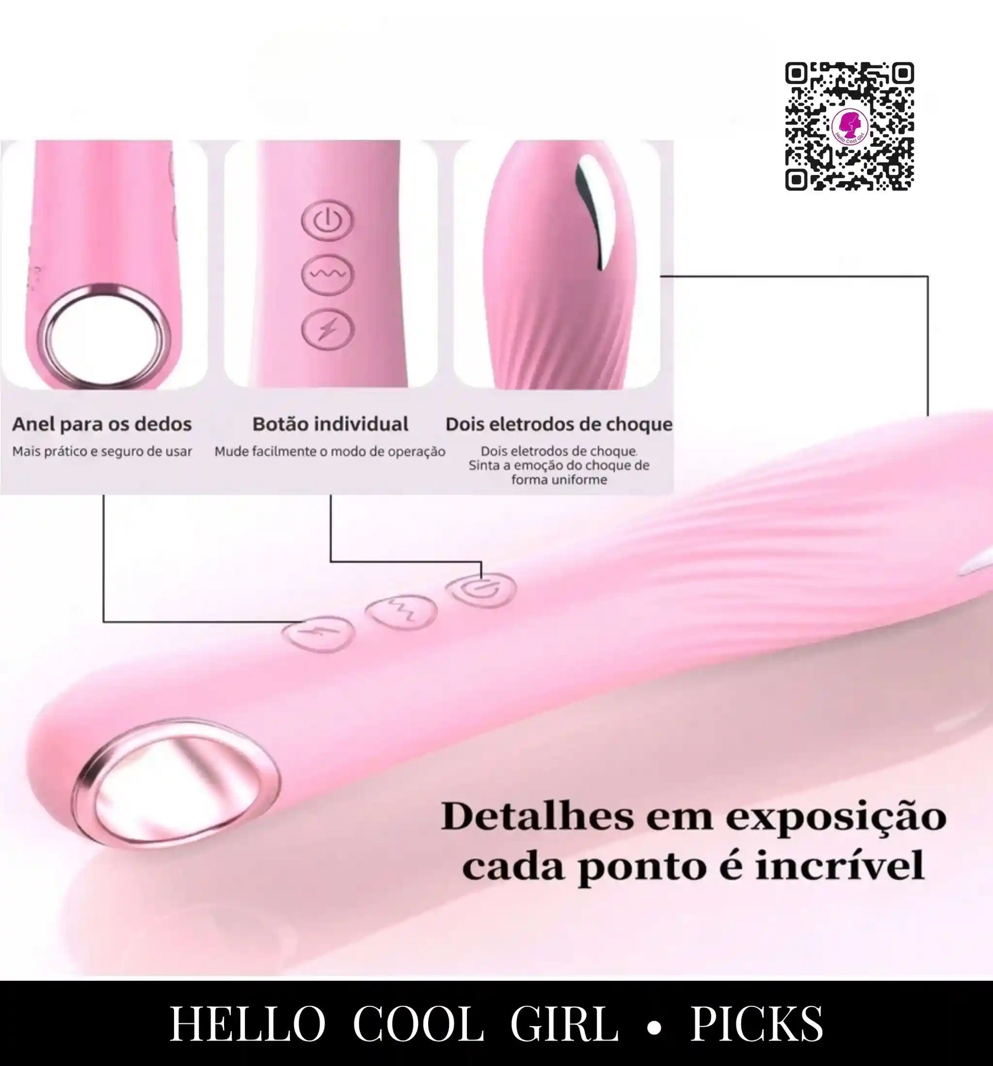 SilkRose detalhes de luxo com eletrodos de choque seguro e higiênico no Brasil. Certificação e Remessa Conforme.