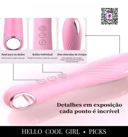 SilkRose detalhes de luxo com eletrodos de choque seguro e higiênico no Brasil. Certificação e Remessa Conforme.