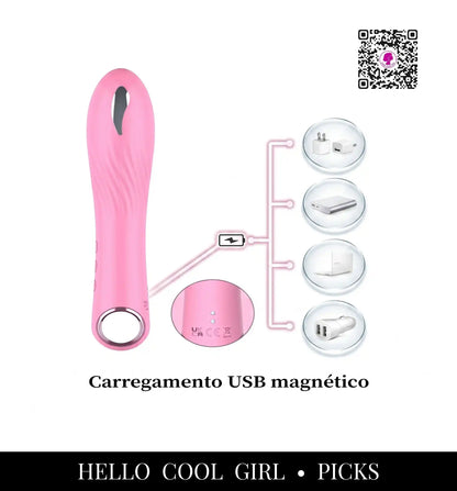 SilkRose carregamento USB magnético prático para momentos a sós no Brasil. Certificação e Remessa Conforme.