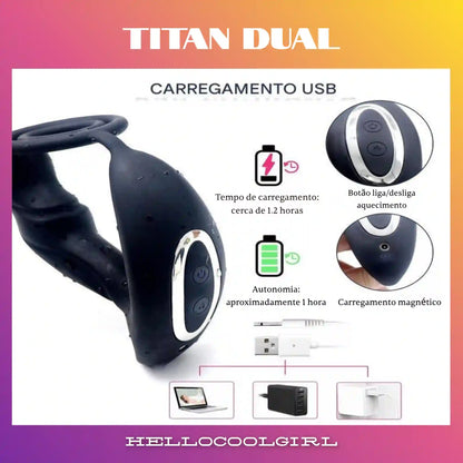 Sistema de carregamento magnético rápido USB DC para HelloCoolGirl Titan.