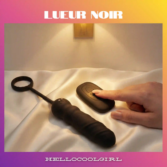 Lueur Noir Estimulador de Próstata com Controle Remoto Sem Fio Preto Brasil